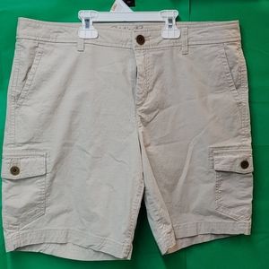Eddie Bauer khaki cargo shorts for women